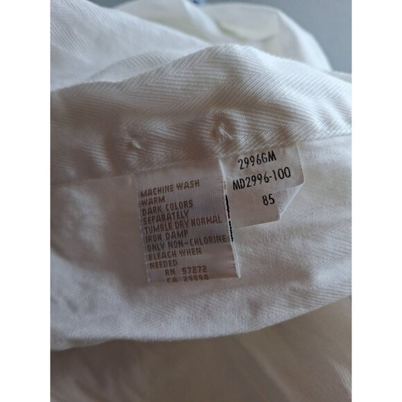 Perry Ellis Long Sleeve Button-Down Long Sleeve Shirt Mens Large White - Picture 4 of 7